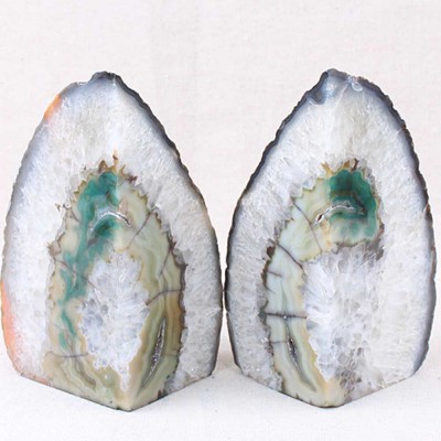 Natural Agate Bookends Crystal Unique Home Decorations Bookends