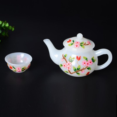 Innovative products 2017, antique Chinese glass tea pot, enamels crafts for selling