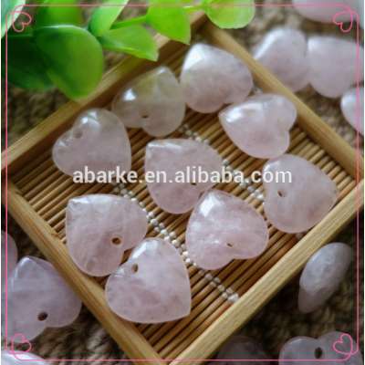 natural rose quartz heart pendant , crystal heart , rose quartz heart ,