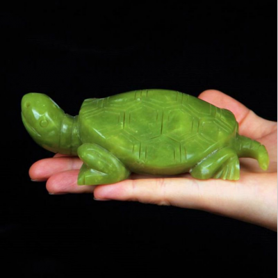 Green Jade Handmade Jade Turtles For Fengshui Decor