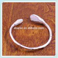 2016 New Fashion rose quartz 999 Silver Open Bangle For Sale