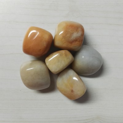 15-25mm Polished Yellow Jade Tumbled Jade Natural