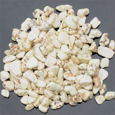 Natural white turquoise tumbled stone crystal gravel