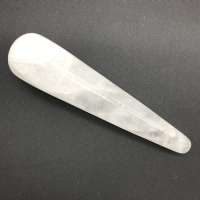 Gemstone Chakra Massage Wands For Sale, Natural Clear Quartz Crystal Healing Wands Wholesale