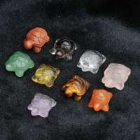 Carved animal figurines rose quartz tortoise for wholesale