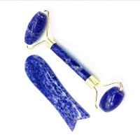 Hot sale blue spot stonejade facial roller gemstone jade roller