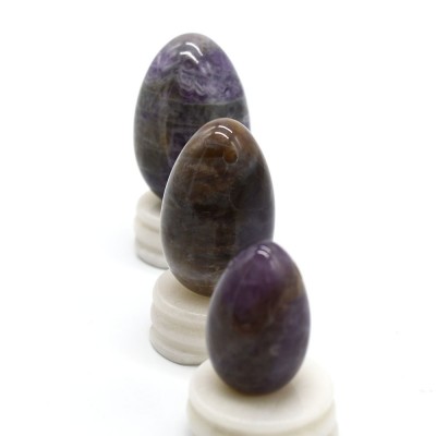 Medium Purple Amethyst healing Gemstone Eggs Polished Stone Eggs For Kegel ExercIse