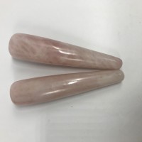 Gemstone Healing Properties Rose Quartz Massage Wands, Gemstone Healing Wands