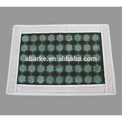 green jade stone massage mat for pillow , jade pillow cover