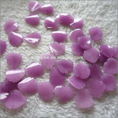 Natural white jade optimization purple carving peony petals hairpin DIY accessories 16*18*2.5MM