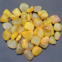 Wholesale natural stone yellow agate tumbled stones gravel