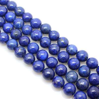 Gorgeous natural blue lapis lazuli gemstone round loose beads strand 8mm