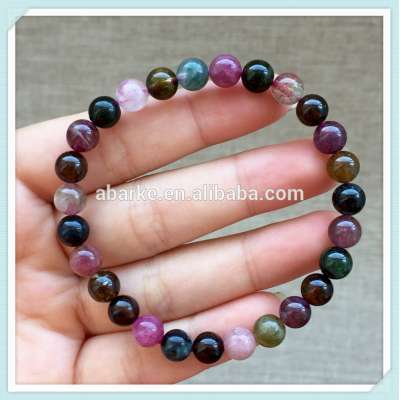 2017 Mixed Rainbow Colorful Wholesale Gemstone Tourmaline Bracelets