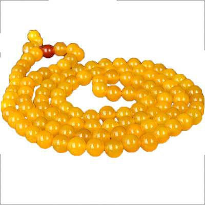 Natural genuine yellow mala loose bead eco-friendly,wealth, prosperity,healing bracelet for women or men